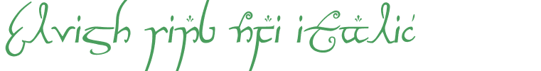 Elvish Ring NFI Italic